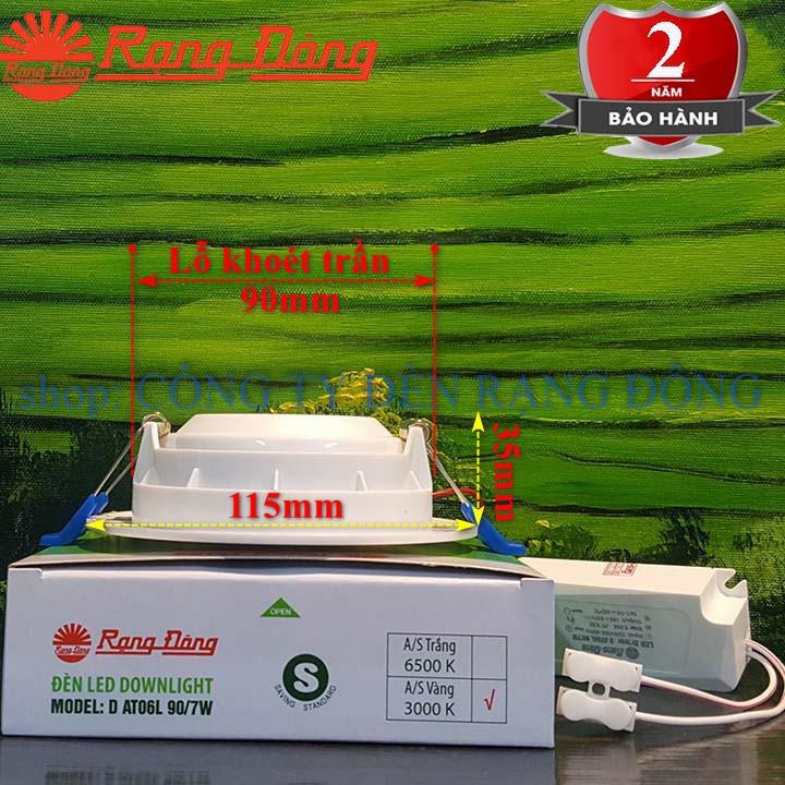 Hot-selling household goods [HÀ NỘI - NHẬN HÀNG LUÔN] ĐÈN LED ÂM TRẦN DOWNLIGHT 7W RẠNG ĐÔNG KHOÉT LỖ 90MM BẢO HÀNH 2 NĂM