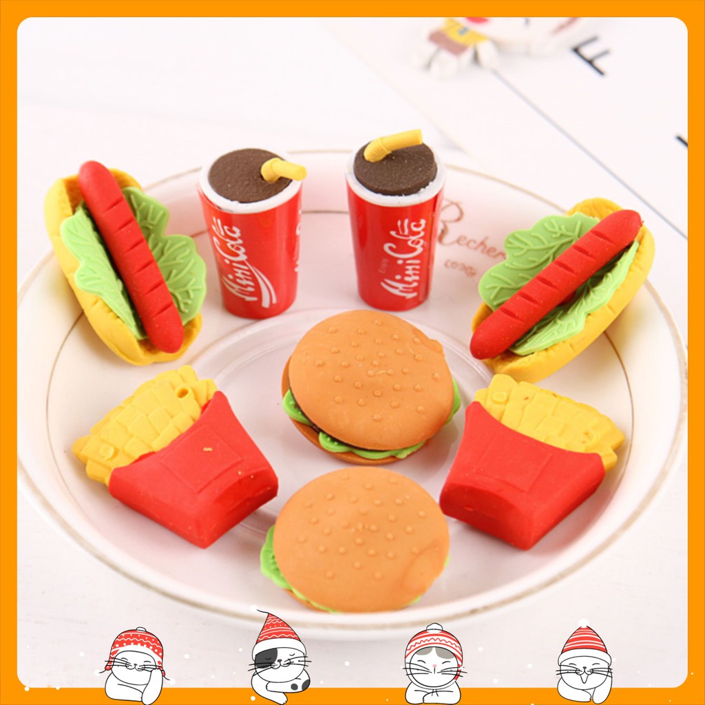 Cục tẩy bút chì hình đồ ăn nhanh