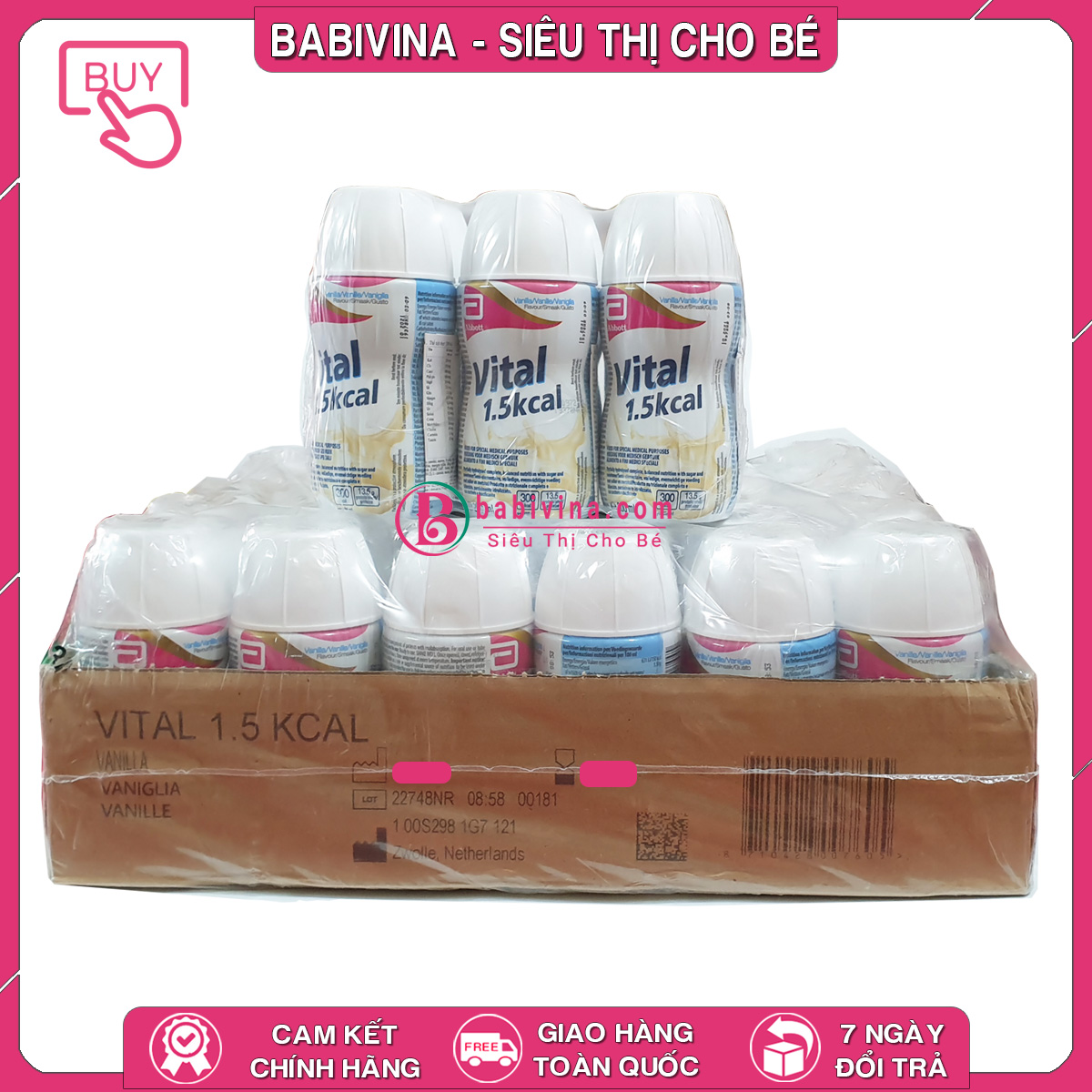 Sữa Nước Ensure Vital 1.5Kcal Thùng 30 Chai 200ml | Dinh Dưỡng Cho Người Bệnh Kém Hấp Thu, Người Ốm Yếu, Phẫu Thuật, Bệnh Nhân Ung Thư, Đường Ruột, Dạ Dày | Abbott Việt Nam | Babivina, Sữa Chính Hãng, Tổng Kho, Bán Lẻ Giá Sỉ