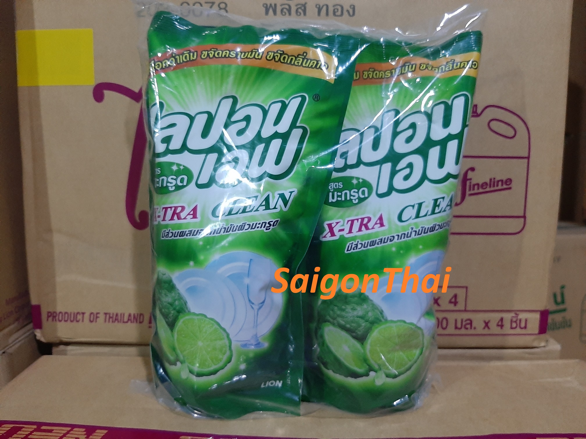Combo 3 túi nước rửa chén LiponF túi 500ml hương Chanh Thái Lan