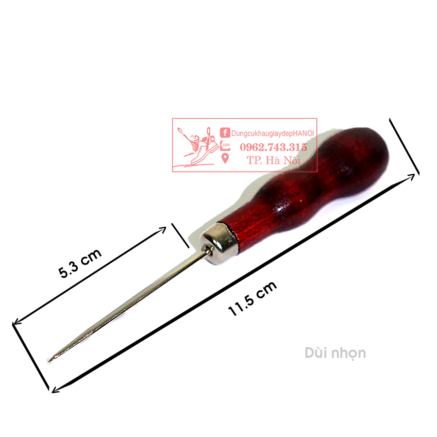 Dùi nhọn tạo lỗ trước khi khâu