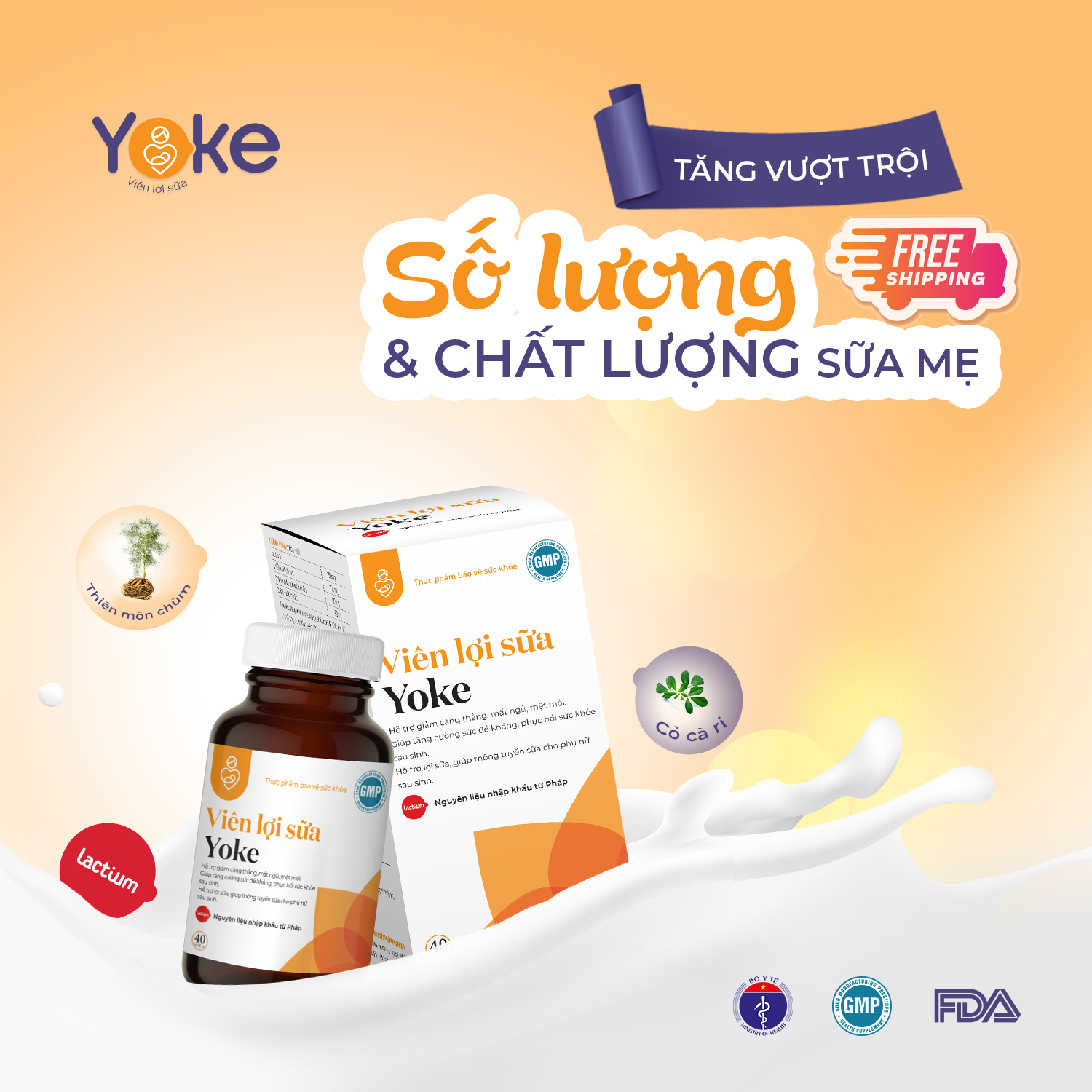 Viên lợi sữa YOKE - Dòng sữa hạnh phúc từ người mẹ hạnh phúc