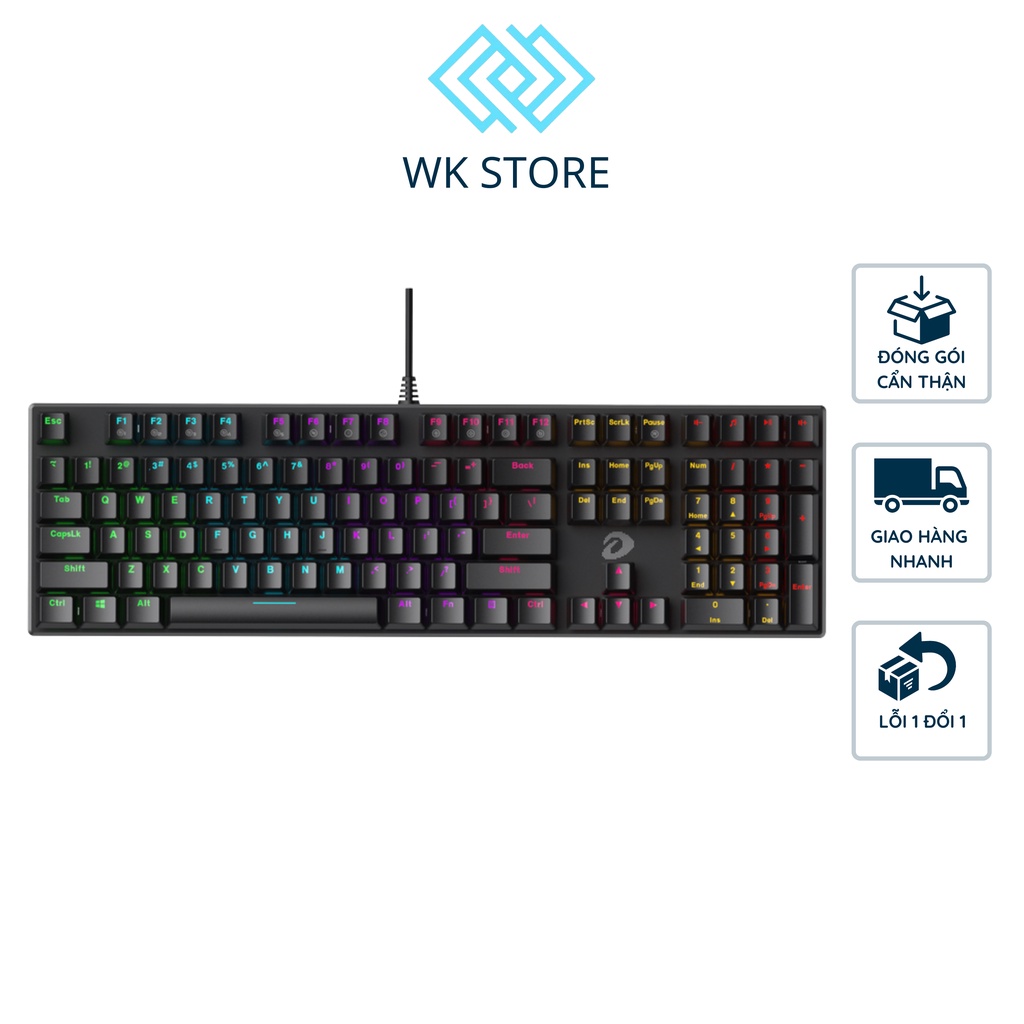 Bàn phím cơ gaming dareu ek810 multi led