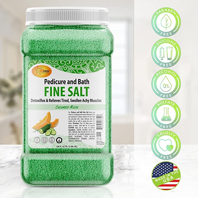 Muối tắm pedi bath fine salt mùi dưa 3785 ml