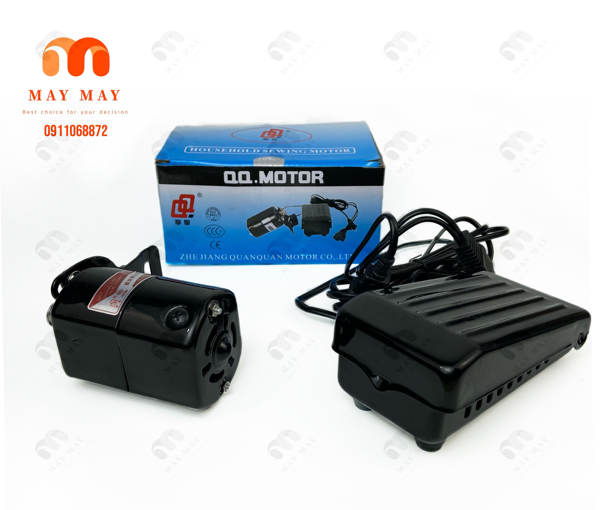 Mô tơ máy may gia đình/ máy vắt sổ qq 180w - mô tơ máy may gia đình