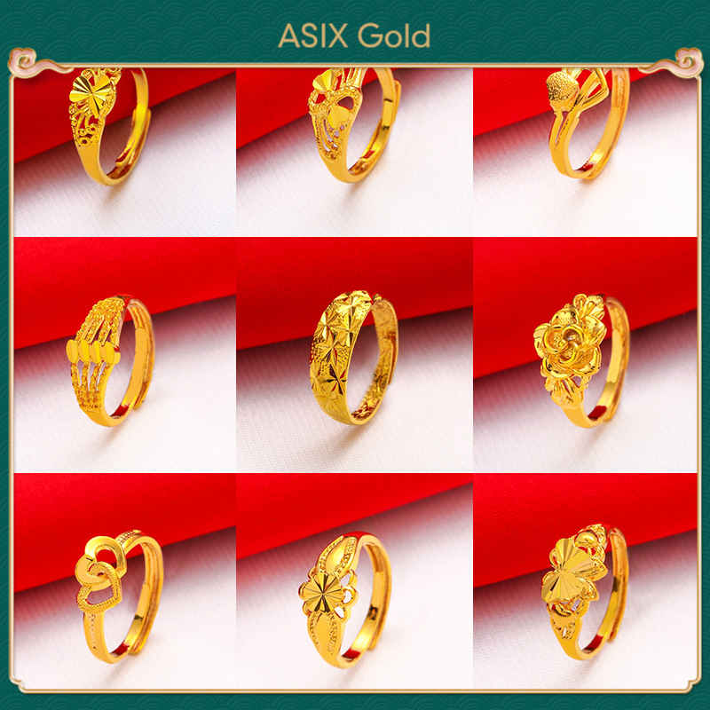AXIS GOLD Nhẫn nữ vàng 24K Nhẫn hoa trái tim đáng yêu