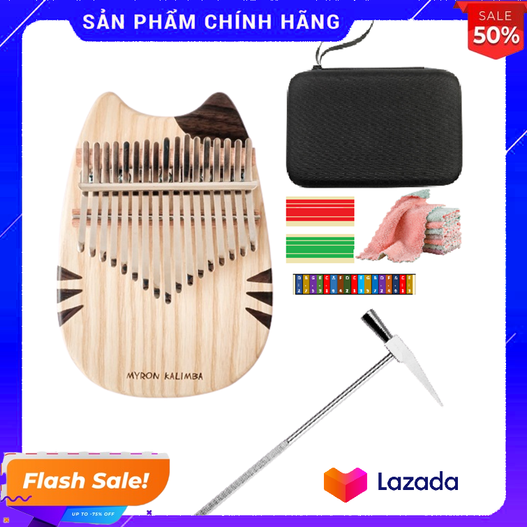 Đàn kalimba 17 phím tặng stick màu và búa chỉnh âm GECKO206