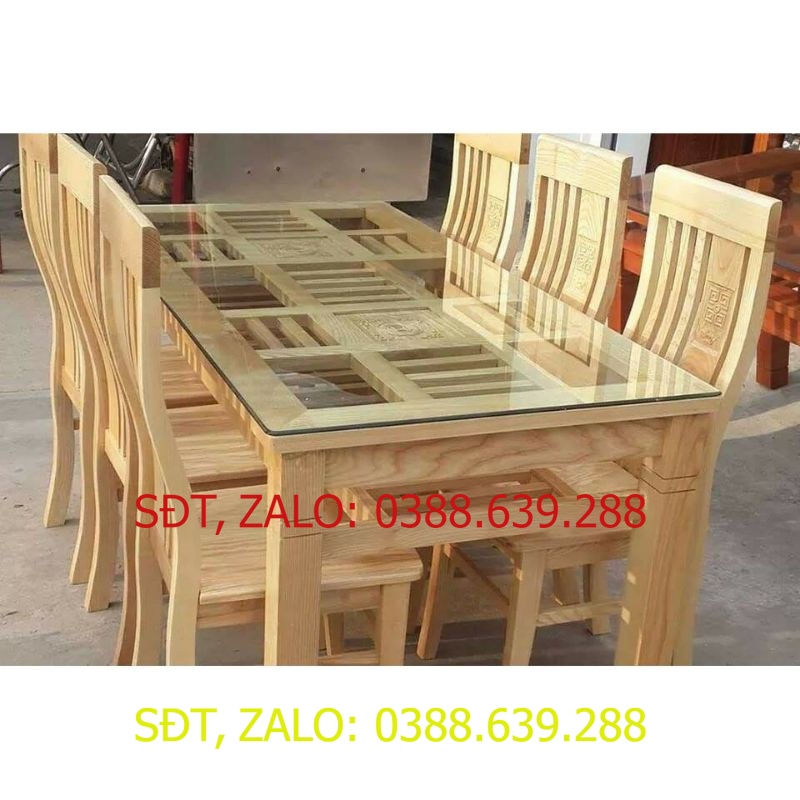 Bộ bàn ghế ăn gỗ sồi nga .