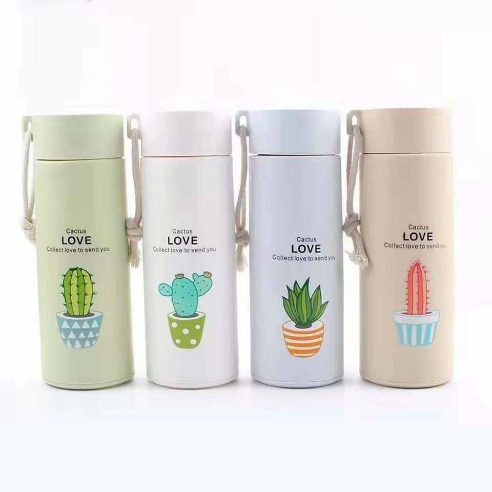 Bình giữ nhiệt mini 400ml love dể thương