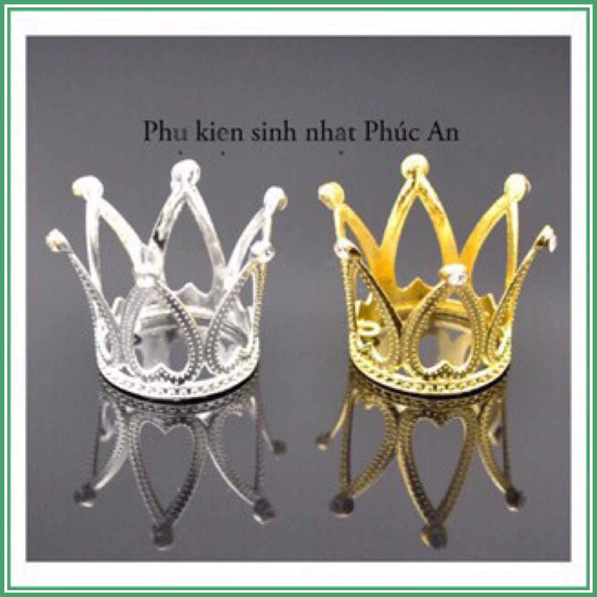 [HCM]Vương miệng nhỏ 3cm đính đá trang trí bánh kem