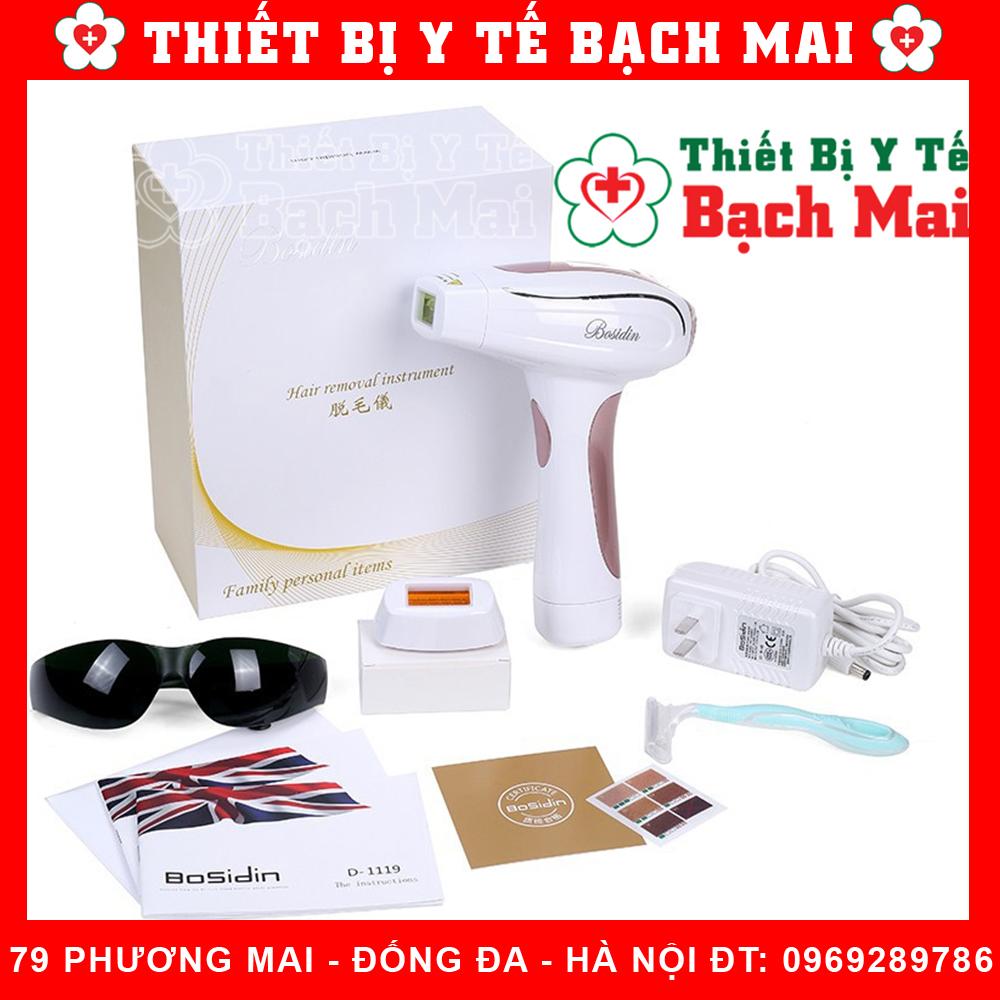 Máy Triệt Lông Bosidin D-1119 Anh Quốc [Có Đầu Triệt Lông + Đầu Trẻ Hóa Da]