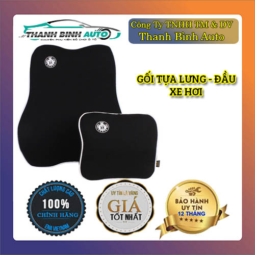 Combo gối tựa lưng đầu - chất liệu cao su non cao cấp mềm mại