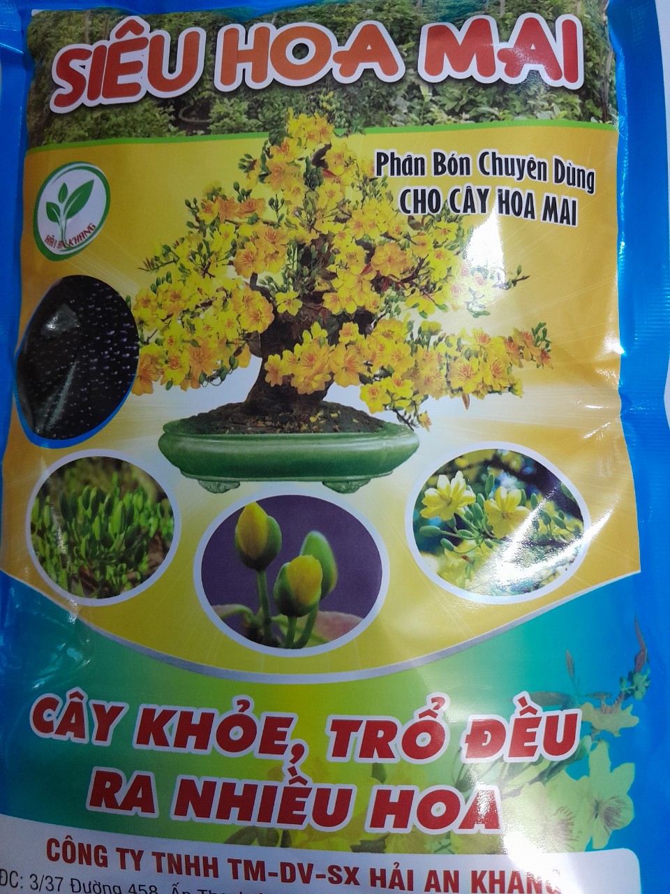 "Phân bón chuyên hoa mai - Siêu hoa mai - Kích rễ, Cây khỏe, Trổ điều, Nhiều hoa, Dưỡng hoa mai đẹp - Gói 700g"