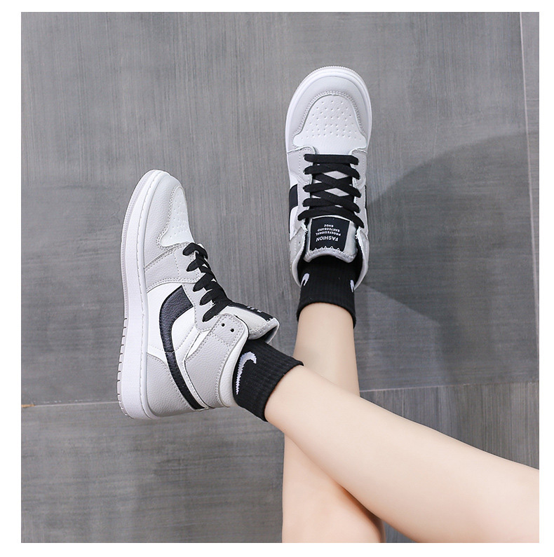 Giày nữ sneaker JD cao cấp, giày nữ cao cổ thể thao