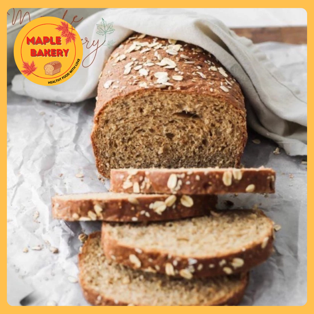  Bánh mì đen nguyên cám healthy hỗ trợ ăn kiêng giảm cân tốt cho sức khỏe 1 ổ 400g - 10 đến 12 lát 
