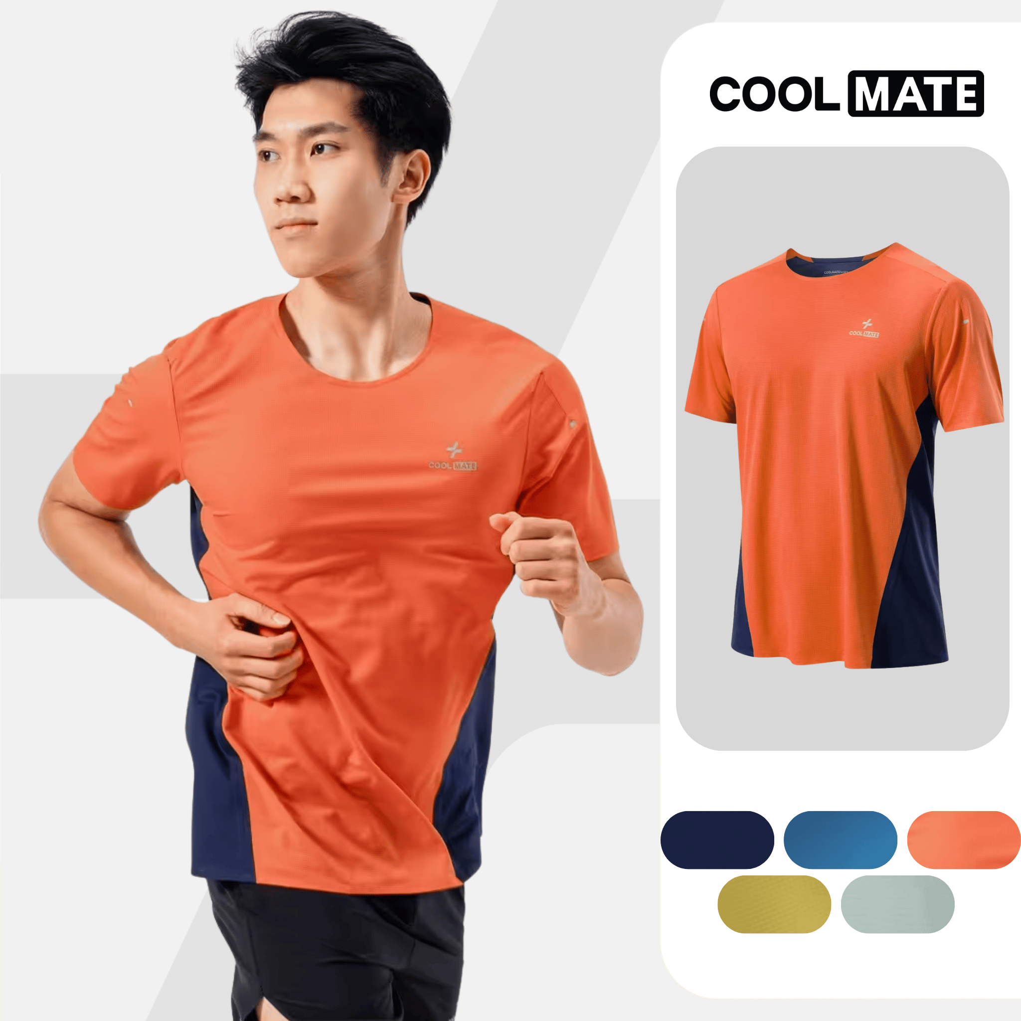 [MUA 3 GIẢM 12%]Áo thun thể thao chạy bộ không đường may CoolFast siêu nhẹ, thấm hút tốt, thoáng mát - Coolmate
