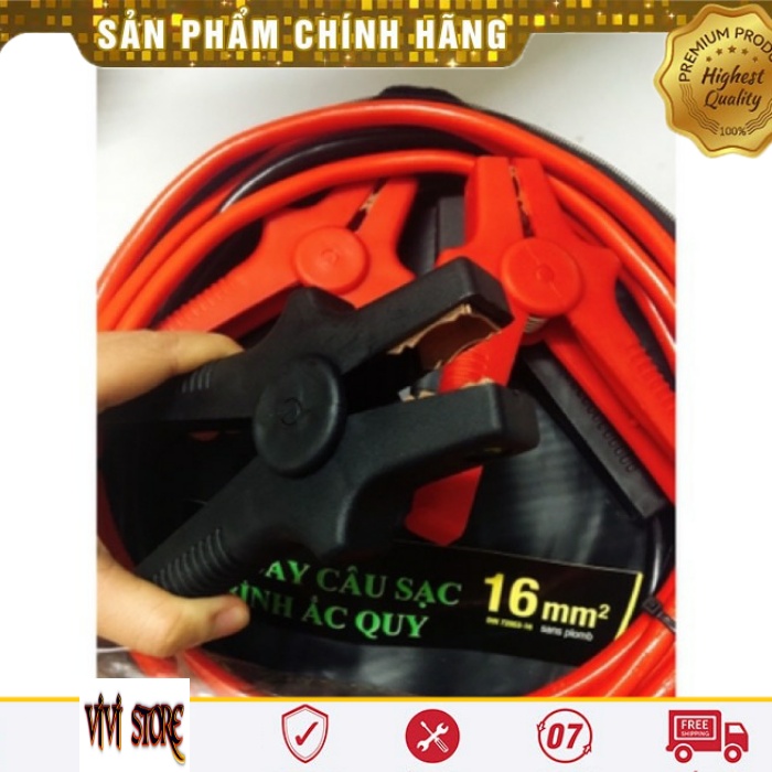 Bộ 2 dây câu bình ắc quy 2000amp dài 3m bọc nhựa đầu kẹp tránh tia lửa điện (có túi đựng hình shop chụp)