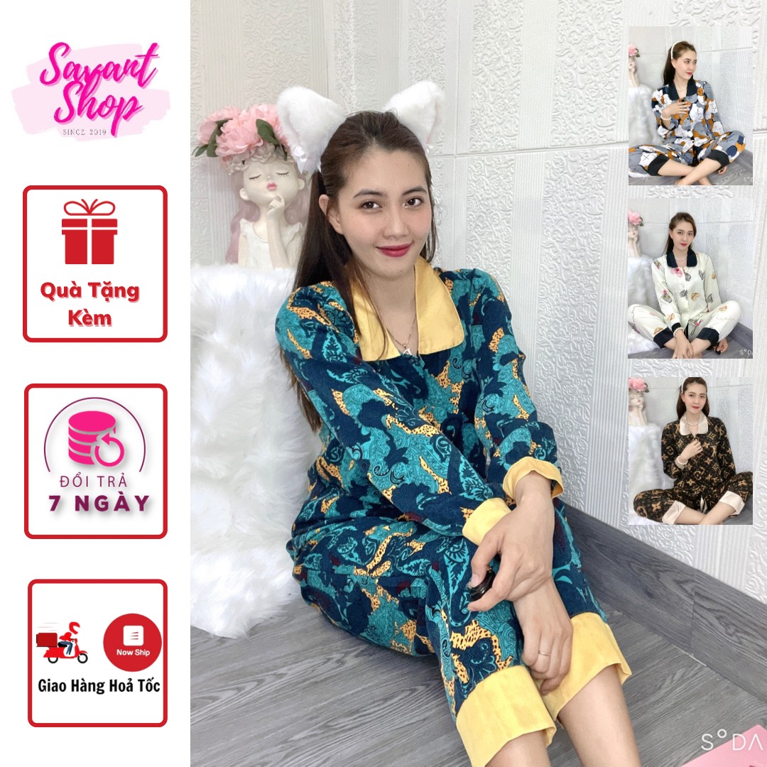 Pijama Mango Vải Đẹp - Đồ Bộ Pijama Tay Dài - Pizama Nữ - Savant Shop