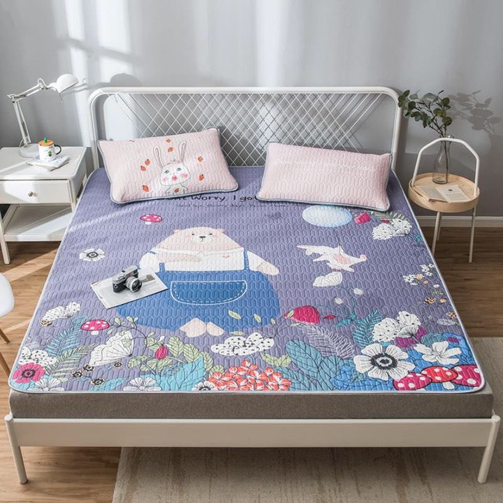 [ ALL NEW ] Chiếu cao su non 5D - Chiếu Điều Hòa họa tiết Gấu Béo