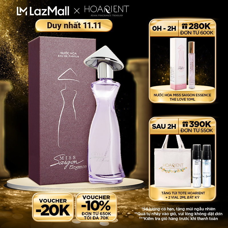 Nước hoa nữ miss saigon elegance n1 - hộp màu tím 50ml