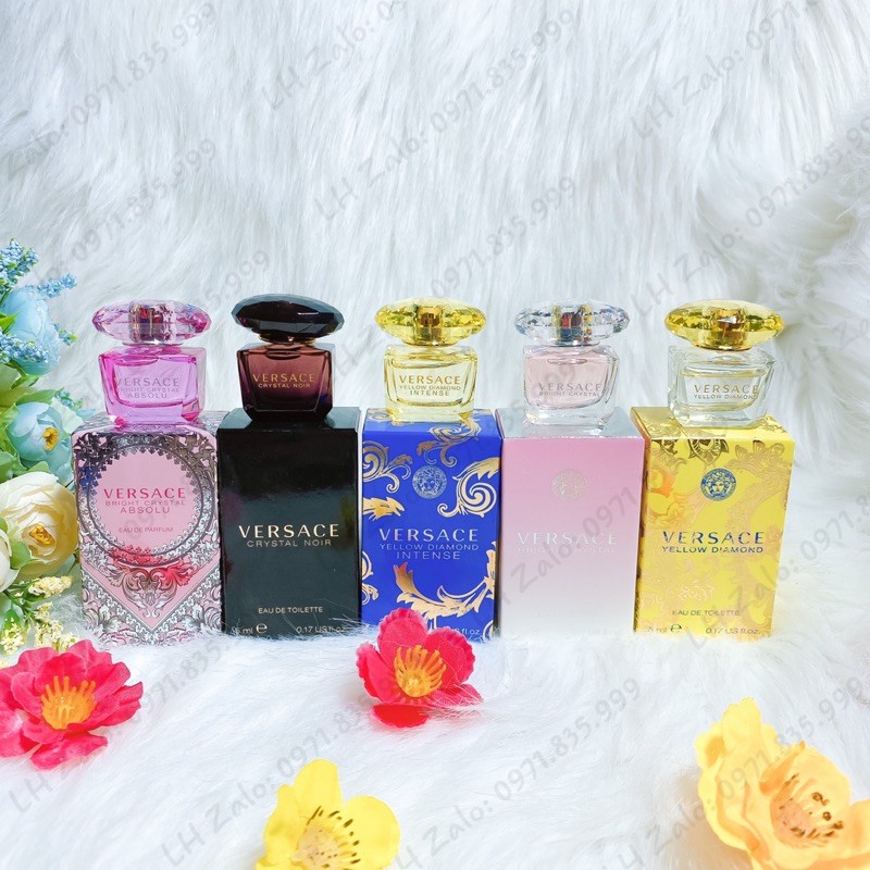 Nước hoa mini Versace Bright Crystal, Mẫu thử nước hoa Versace mini, Nước hoa nữ Tặng kèm hộp quà