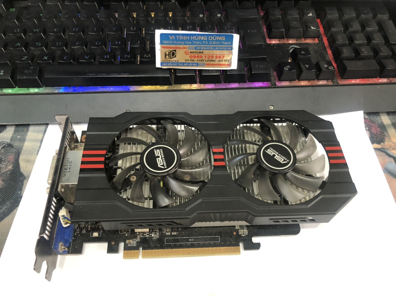 Vga gtx750ti asus 2gd5 2 fan, card màn hình gtx750ti asus 2g ram 5, vga gtx 750ti asus 2 fan