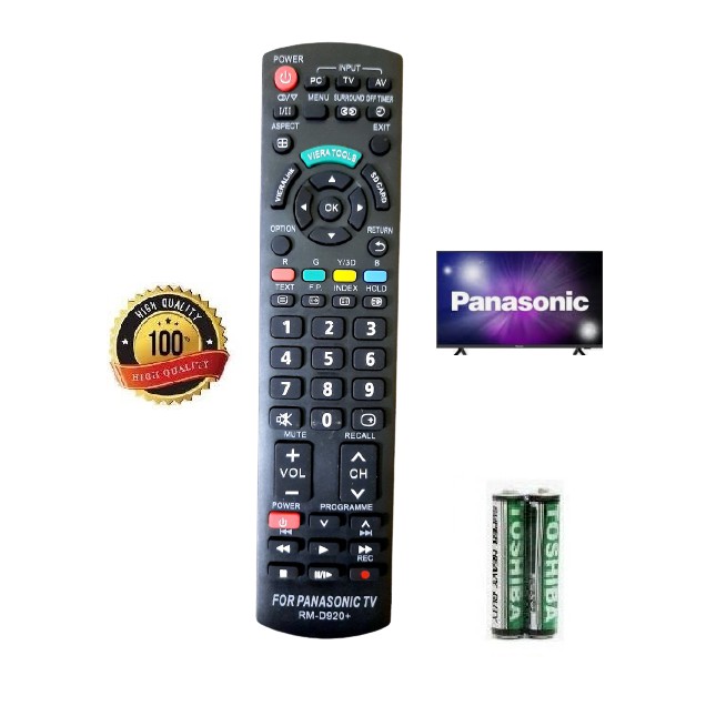 Điều Khiển TiVi Panasonic RM-D920 loại tốt thay thế khiển zin theo máy - tặng kèm pin chính hãng - Remote Panasonic D920 - Remote tivi Panasonic RM-D920 đầu bấm tivi loại tốt chất lượng ổn thay thế khiển theo máy - Bảo hành 3 tháng 2