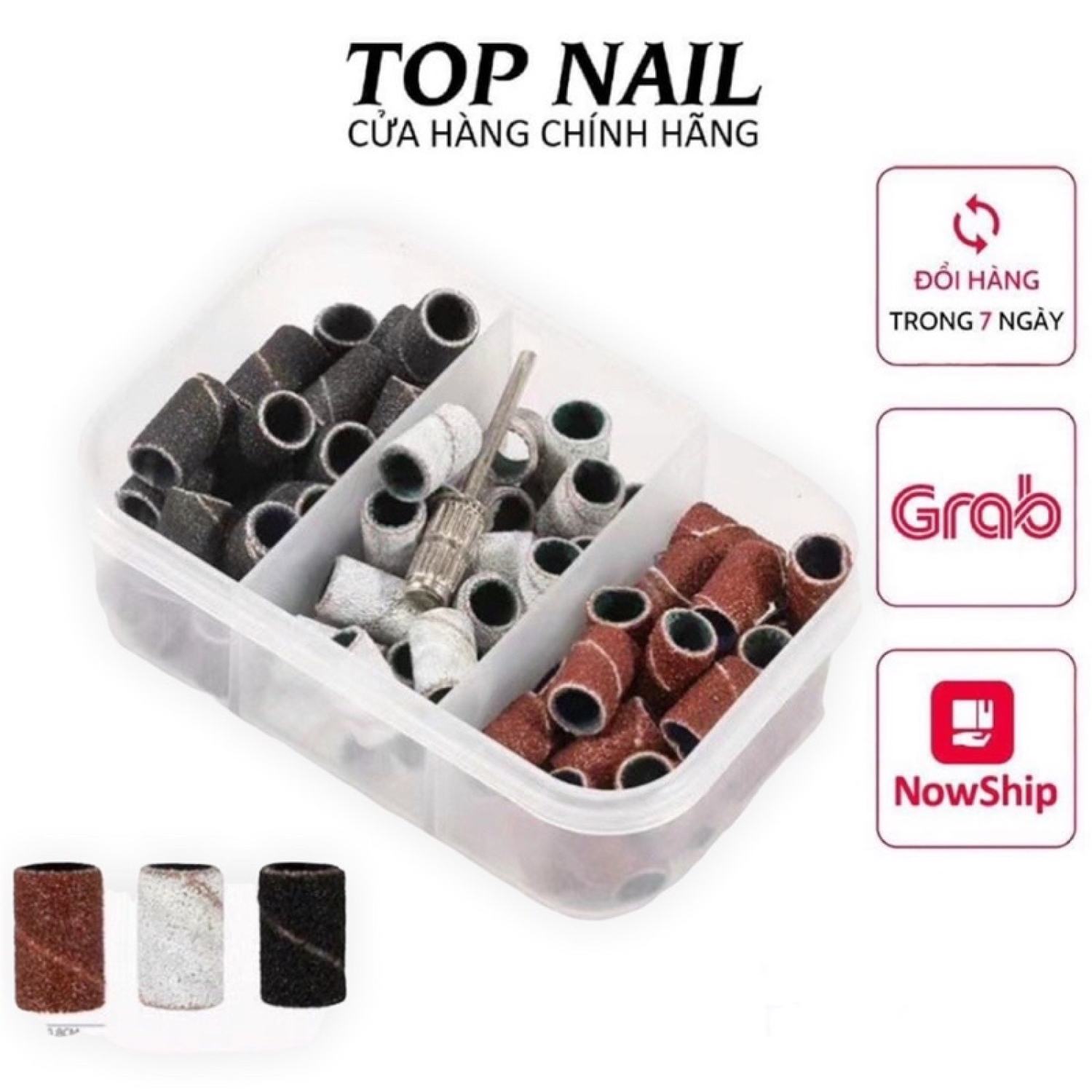Set đầu mài giấy ráp mài móng sơn ɡel 3 loại