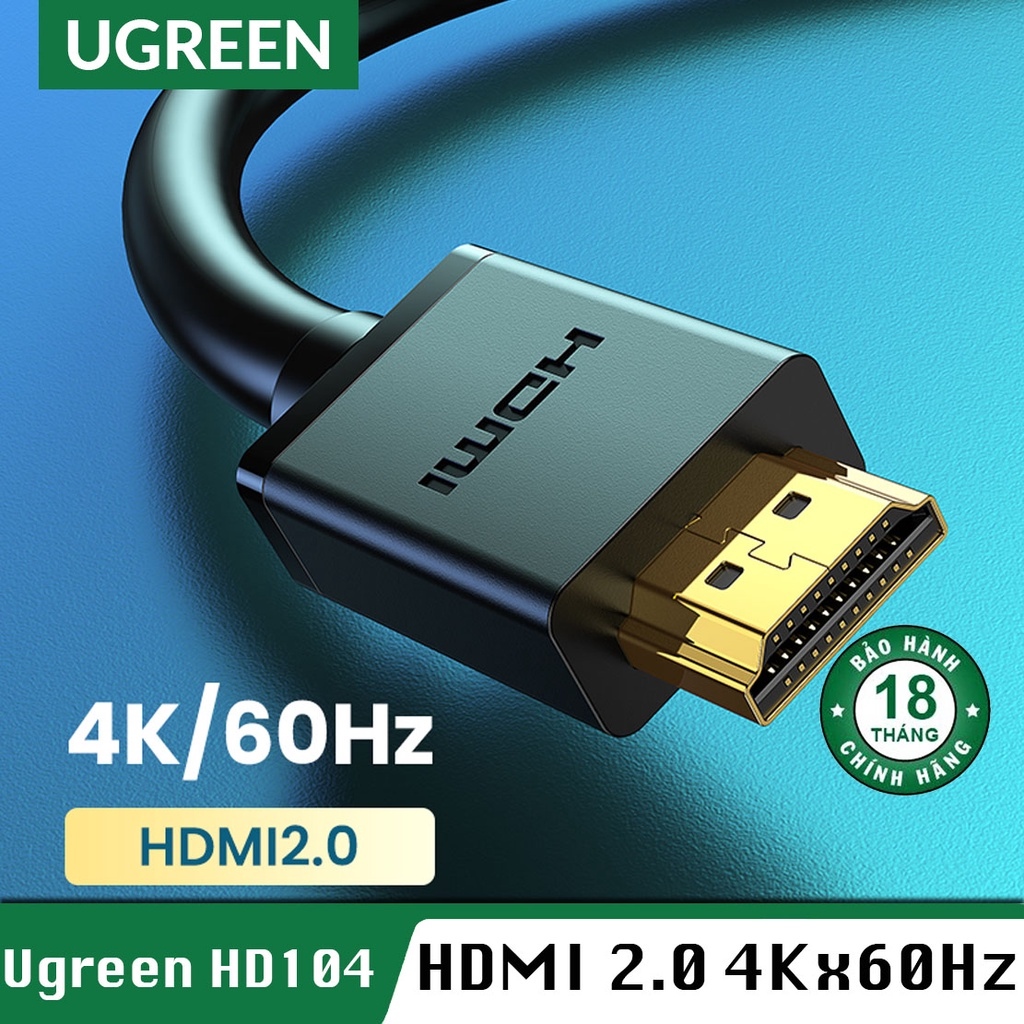 ✜☼  Cáp HDMI Tròn Dẻo Chính Hãng Ugreen HD104 Chiều Dài Lên Đến 100M   Hỗ Trợ Full 4Kx60Hz - BH 18T Đổi Mới