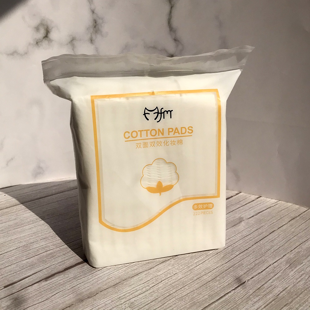 Combo 4 gói Bông tẩy trang cotton pads 3 lớp túi 222 miếng hàng nội địa trung, Siêu Mịn