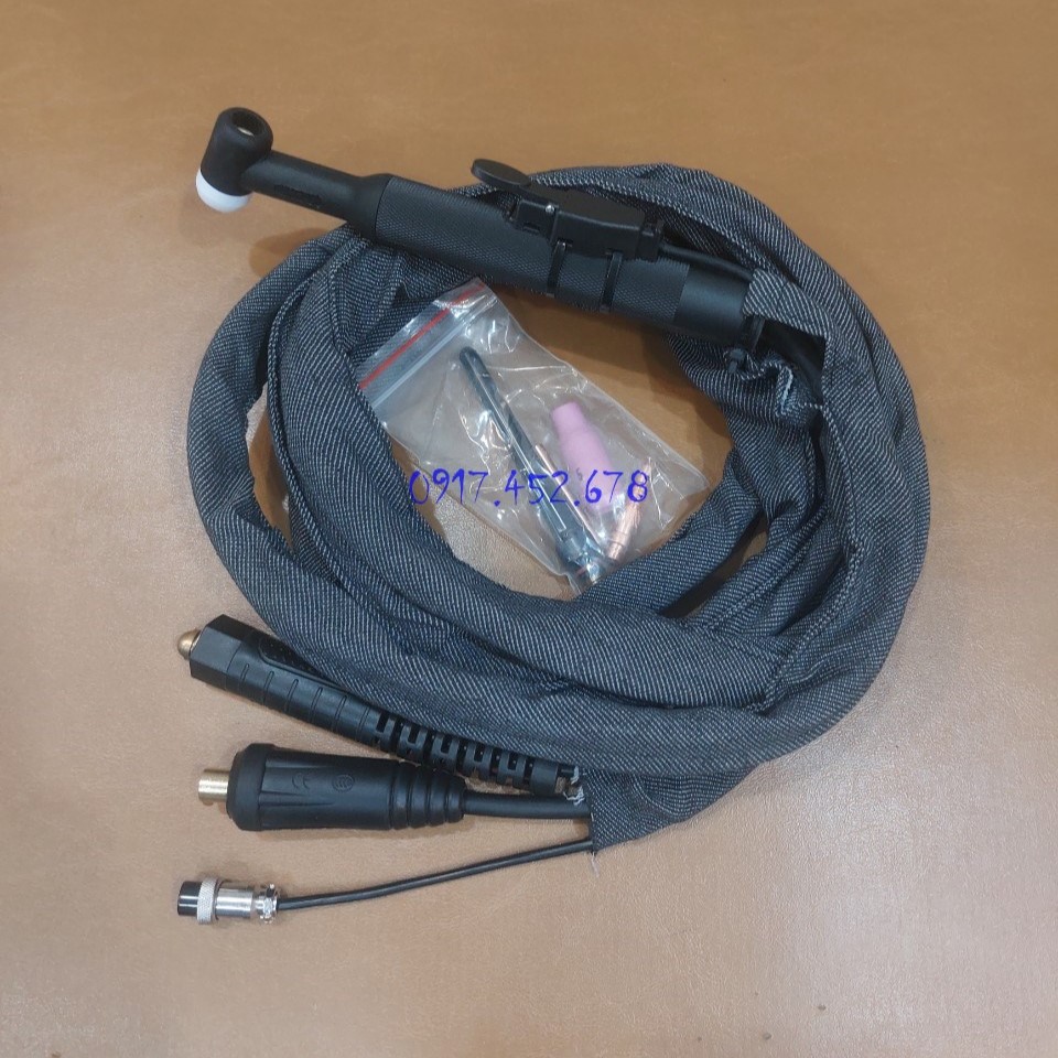 Bộ dây hàn tig wp26, giắc đực 35-50 , dài 4m - súng hàn tig