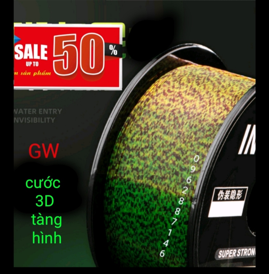 cước câu cá GW 3D 200m tàng hìnhcước thuộc hàng cao cấp