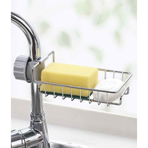[SIÊU BỀN] GIÁ ĐỂ MIẾNG RỬA CHÉN INOX 304 KHÔNG GỈ - KỆ GẮN VÒI NƯỚC ĐỰNG XÀ PHÒNG, BÔNG TẮM, ĐỒ DÙNG NHÀ TẮM NHÀ VỆ SINH NHÀ BẾP TỰ THÁO LẮP DỄ DÀNG - KHAY GẮN VÒI SEN SẮP XẾP ĐỒ DÙNG GỌN GÀNG, RÁO NƯỚC