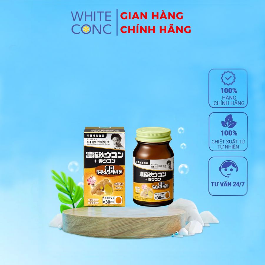 Viên uống bột nghệ giải rượu Noguchi Nhật Bản 60 viên