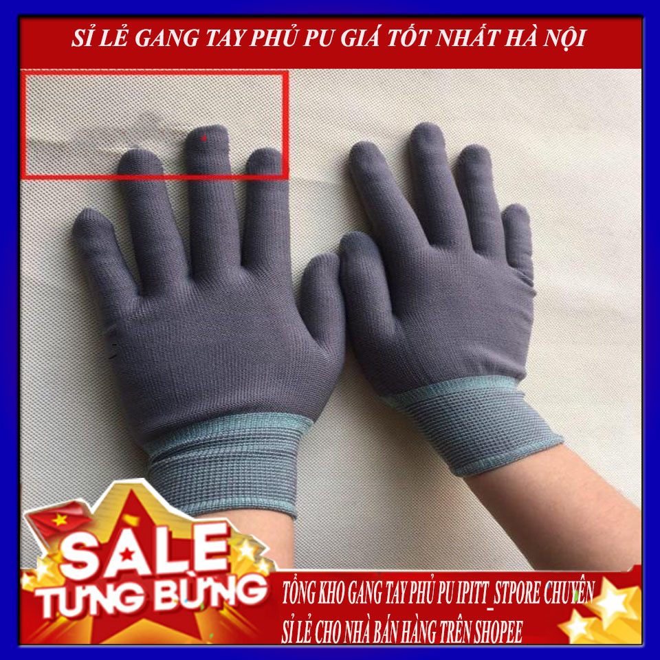 20 Đôi Găng Tay Sợi Mút Xám Chống Nhiệt Chống Bụi Chống Ôi nhiễm
