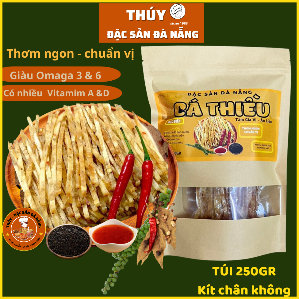 Khô cá thiều que sấy gia vị túi 250gr đặc sản đà nẵng thơm ngon chuẩn vị