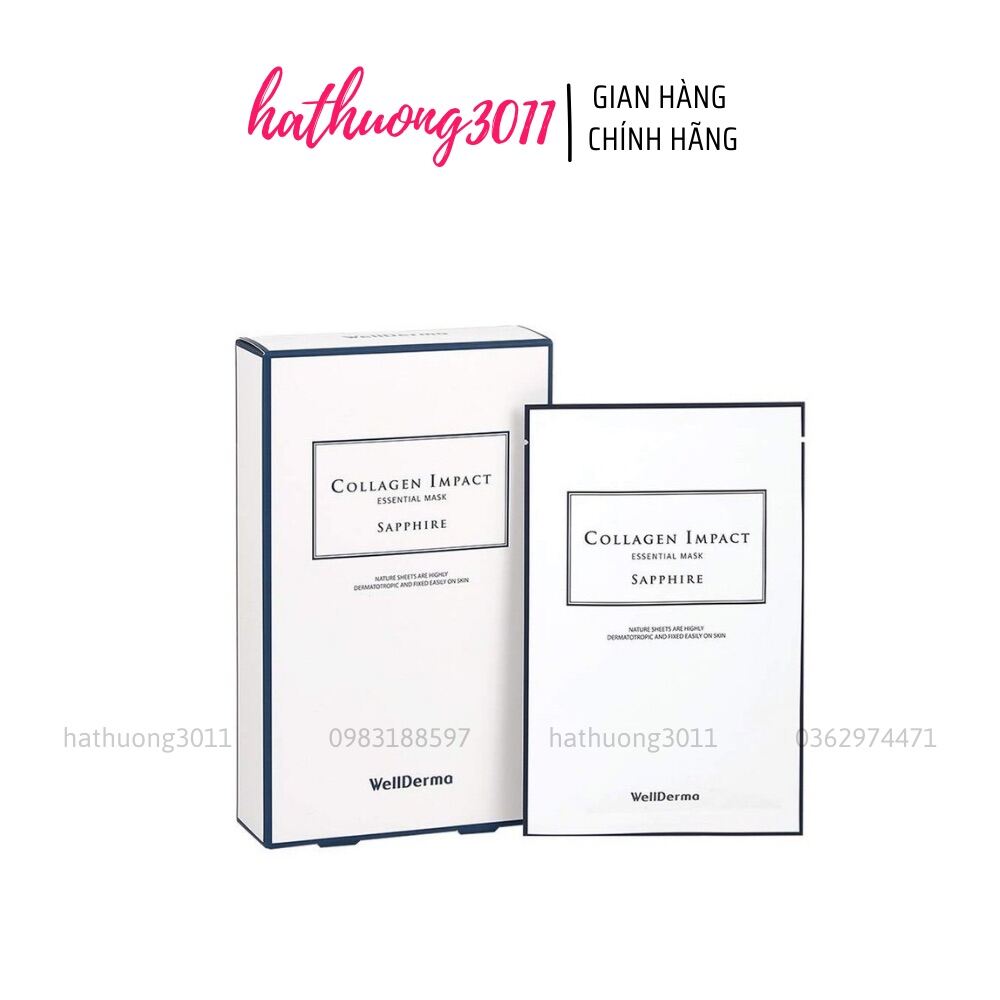 Mặt Nạ Dưỡng Ẩm, Làm Dịu Da Wellderma Collagen Impact Essential Mask - Sapphire.