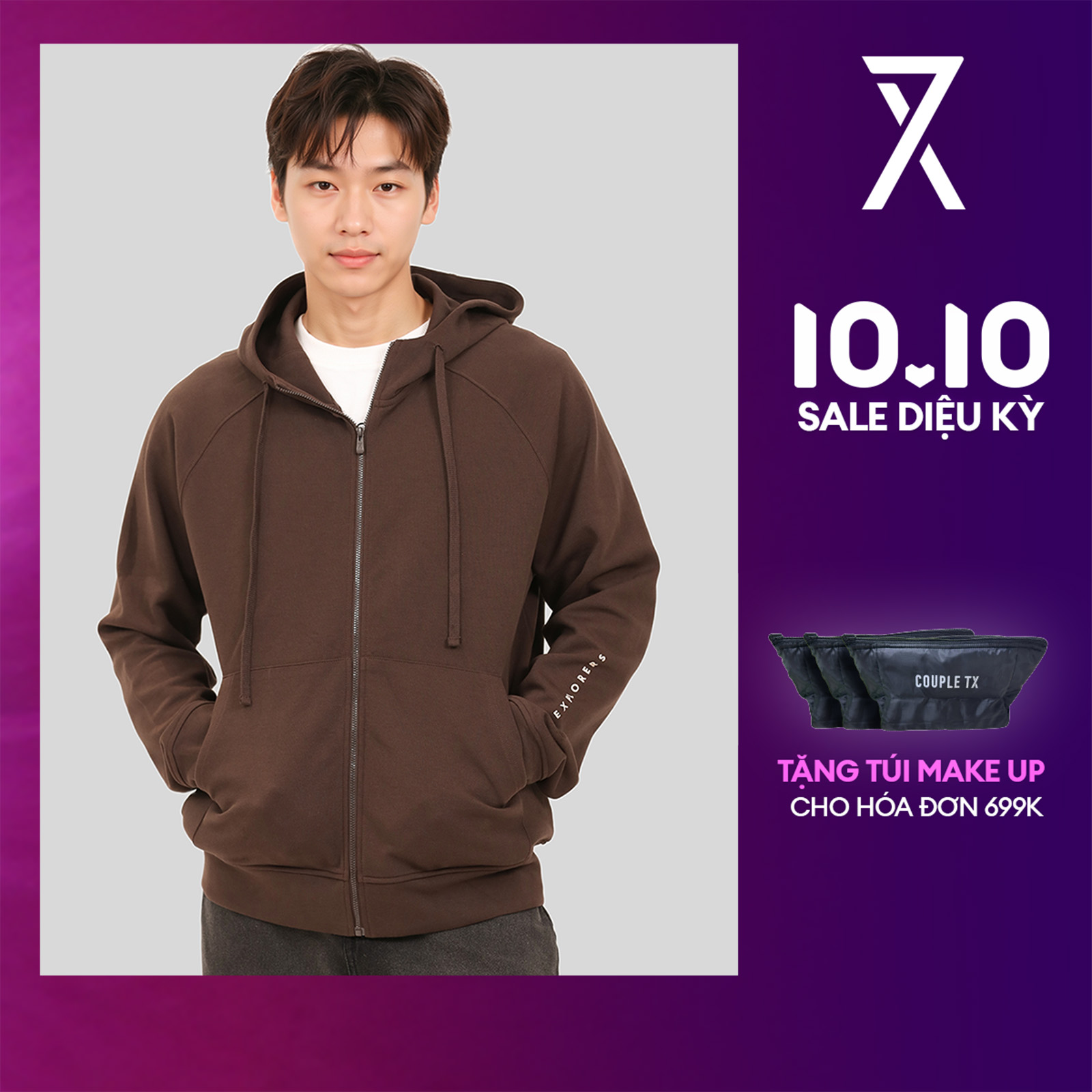 Áo Khoác Nam COUPLE TX - Áo Khoác Thun 2 Da Form Oversize MOK 1063