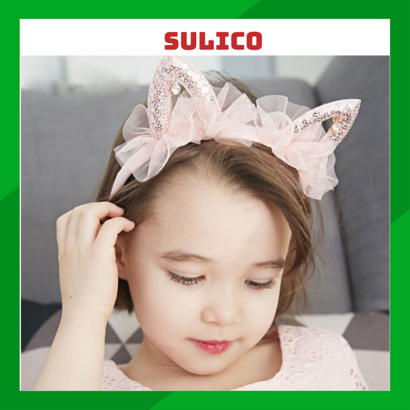 Bờm cài tóc Sulico tai mèo siu đáng yêu cho bé
