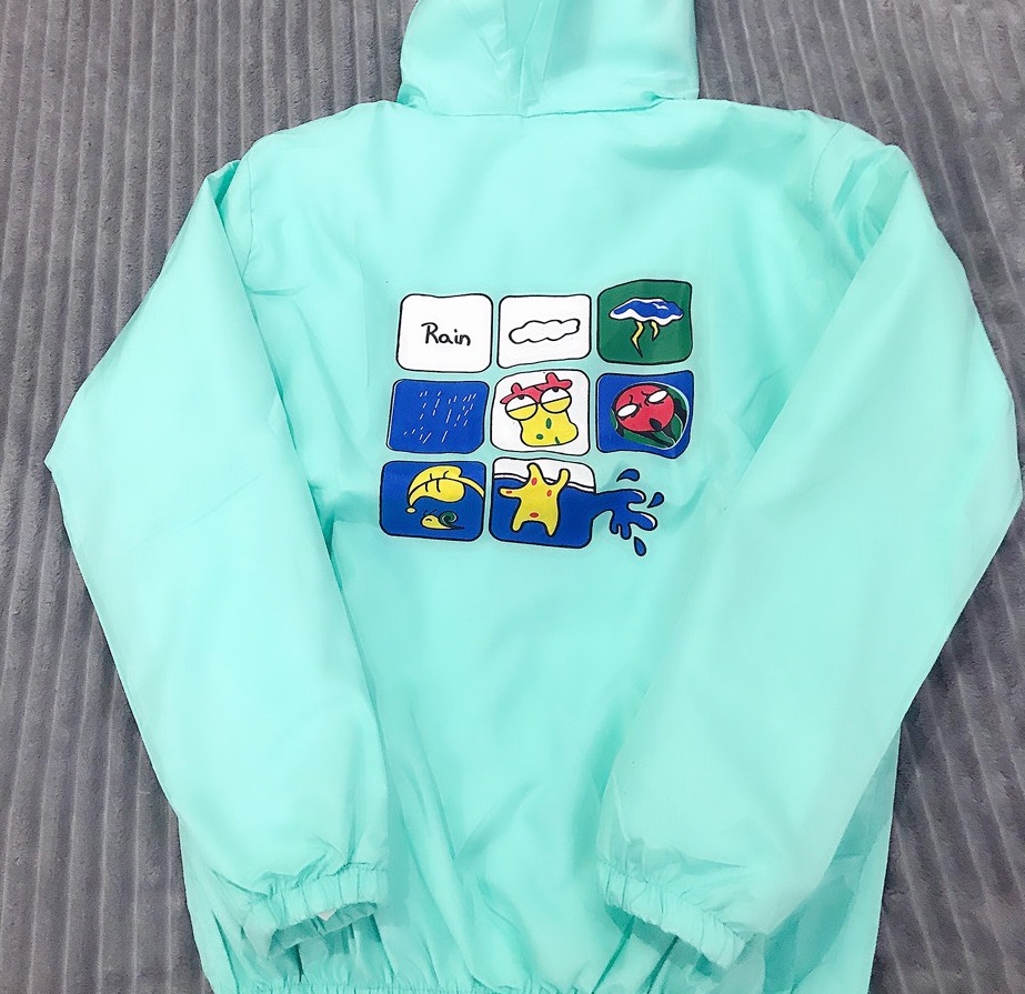 [HCM]Áo khoác dù 2 lớp vui nhộn B051 ERIK + Kèm Video trải nghiêm thực tế