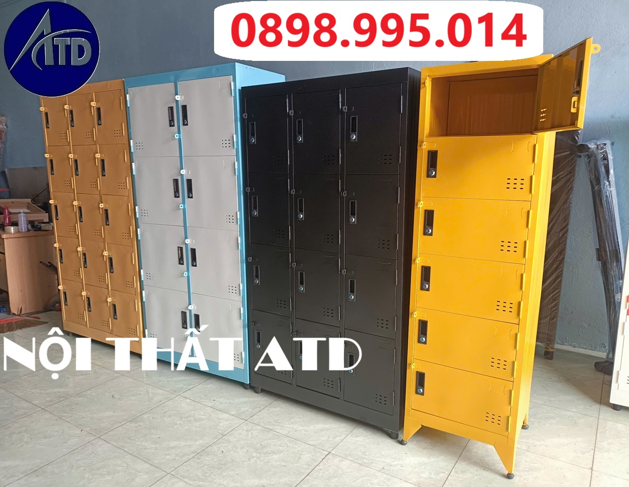Tủ sắt nhiều ngăn cao cấp, bền đẹp - Tủ locker sắt đựng đồ cho nhân viên tiện dụng giá rẻ