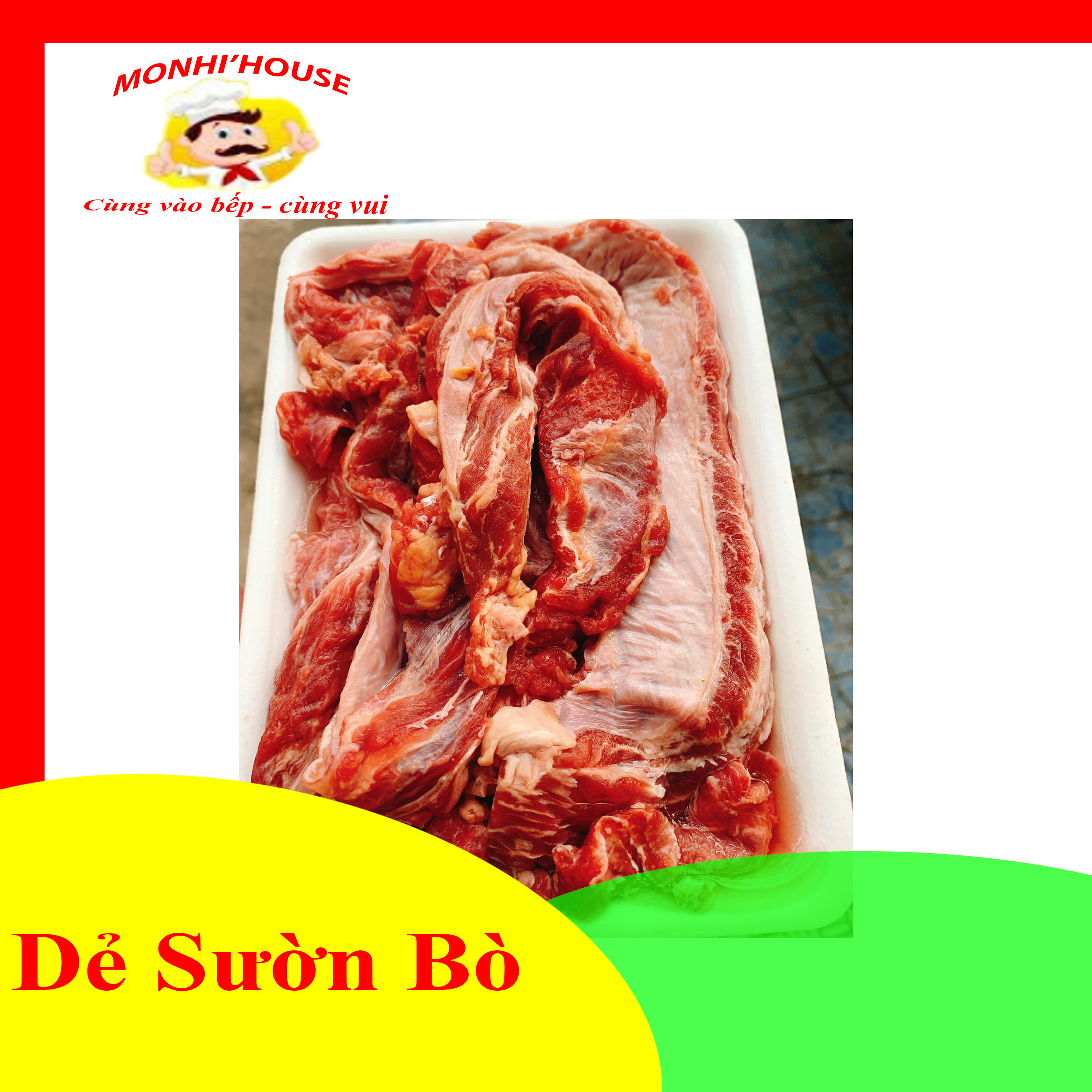 500g Dẻ sườn bò rút xương tươi ngon