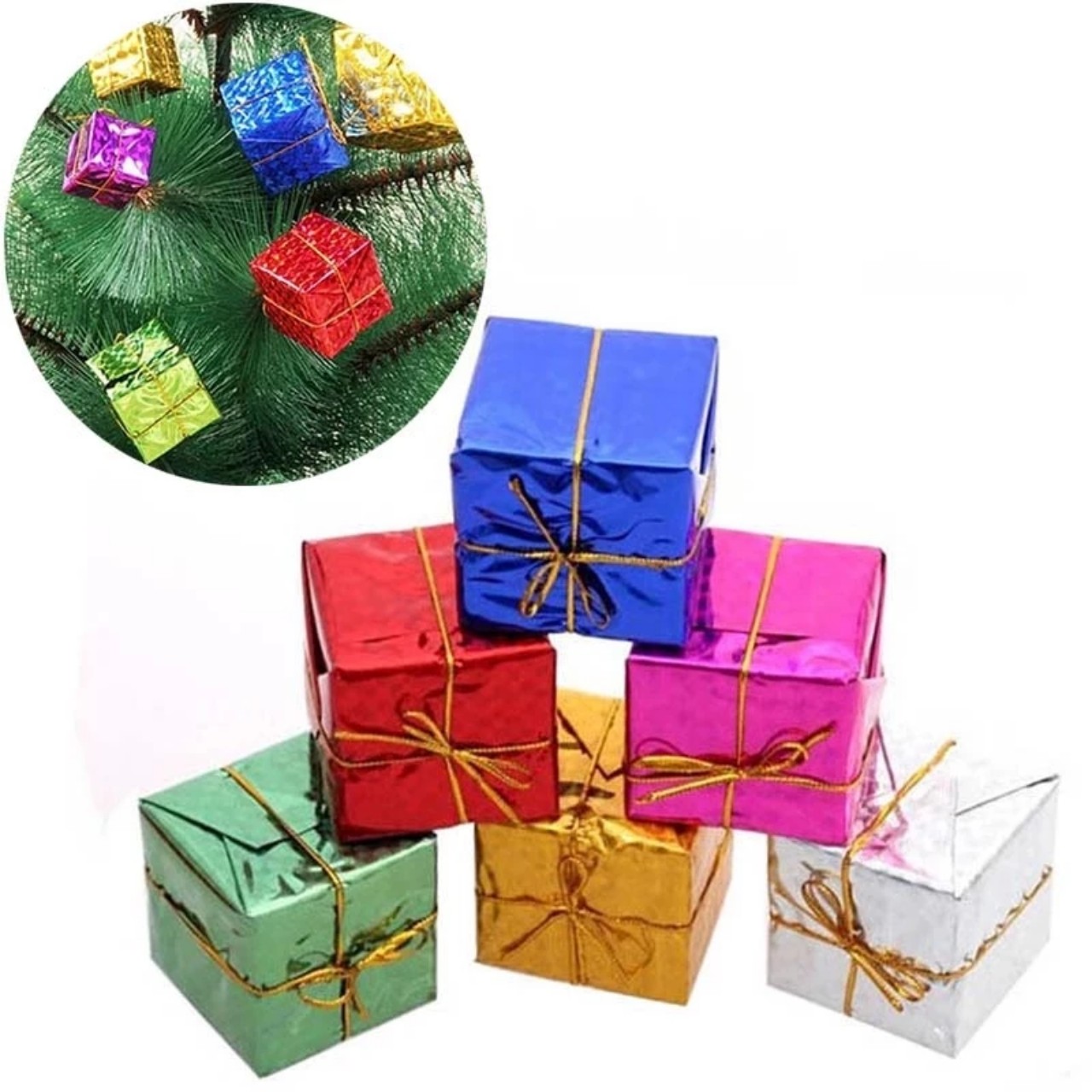 Hộp quà mini treo cây thông Noel ,trang trí treo cây thông Noel ,trang trí bánh kem