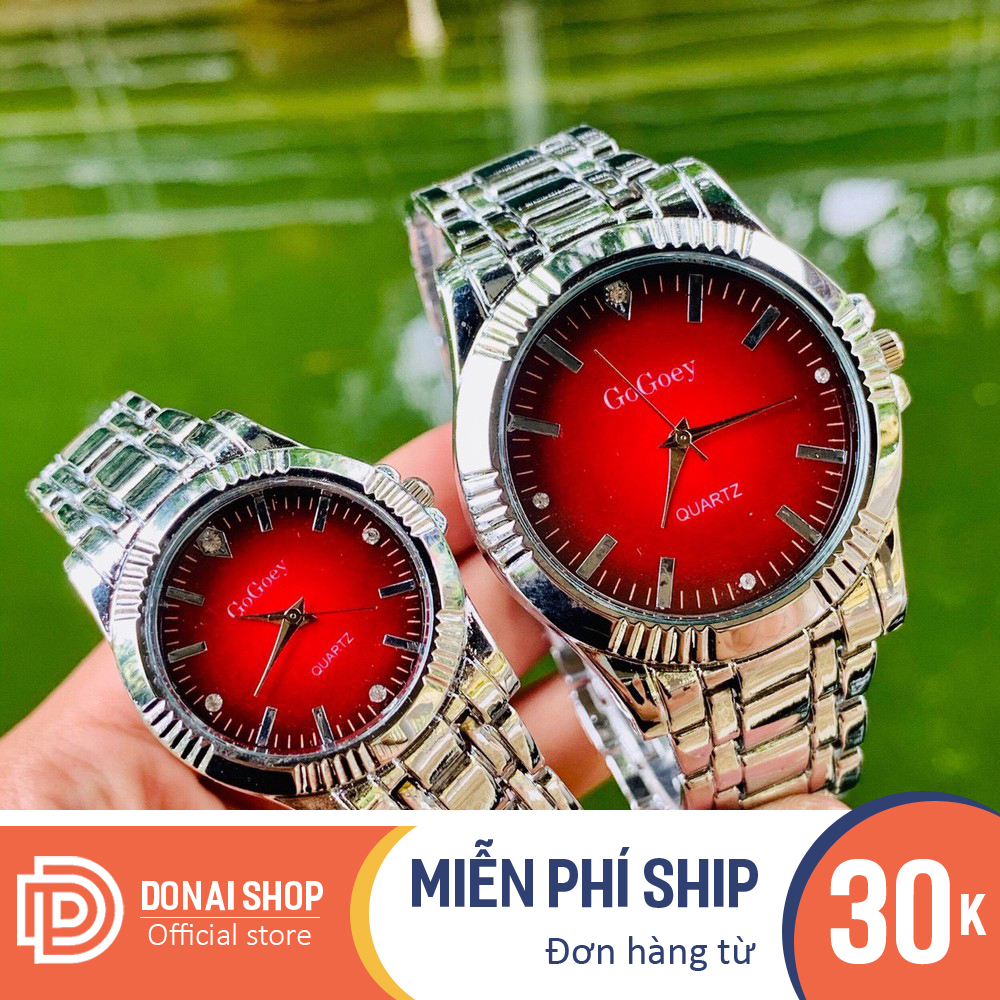 Đồng hồ thời trang nam nữ Gogoey, Đồng hồ thạch anh, dây demi bạc nhiều màu cực hot, bảo hành 6 tháng DONAI.G127