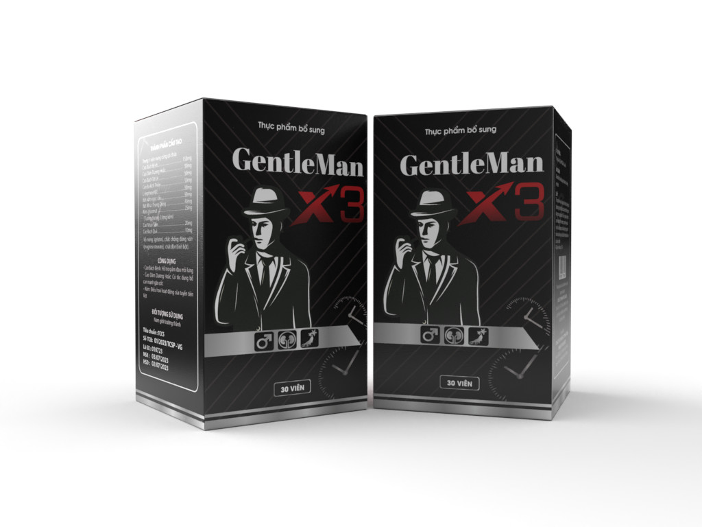 Viên uống tăng cường sinh lý nam bổ thận tráng dương GentleMan X3 - Hộp 30 viên thành phần nhân sâm ba kích dâm dương hoắc