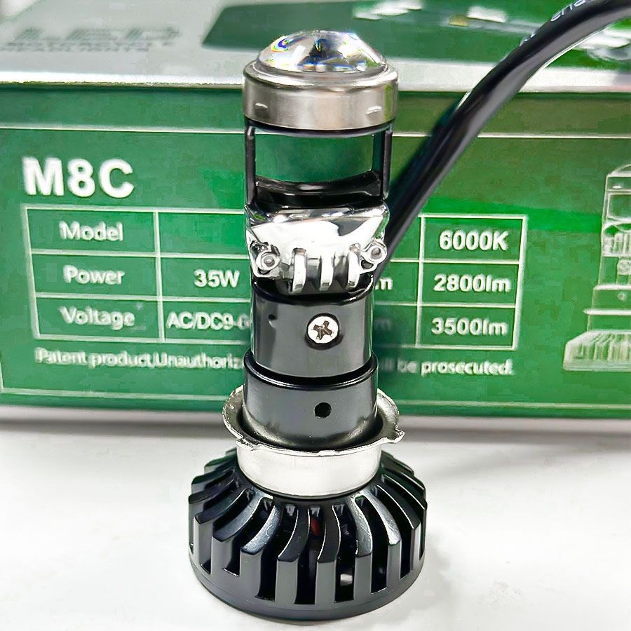 Đèn bi cầu m8c bma 35w lắp wave nhỏ , dream ánh sáng cos trắng pha trắng