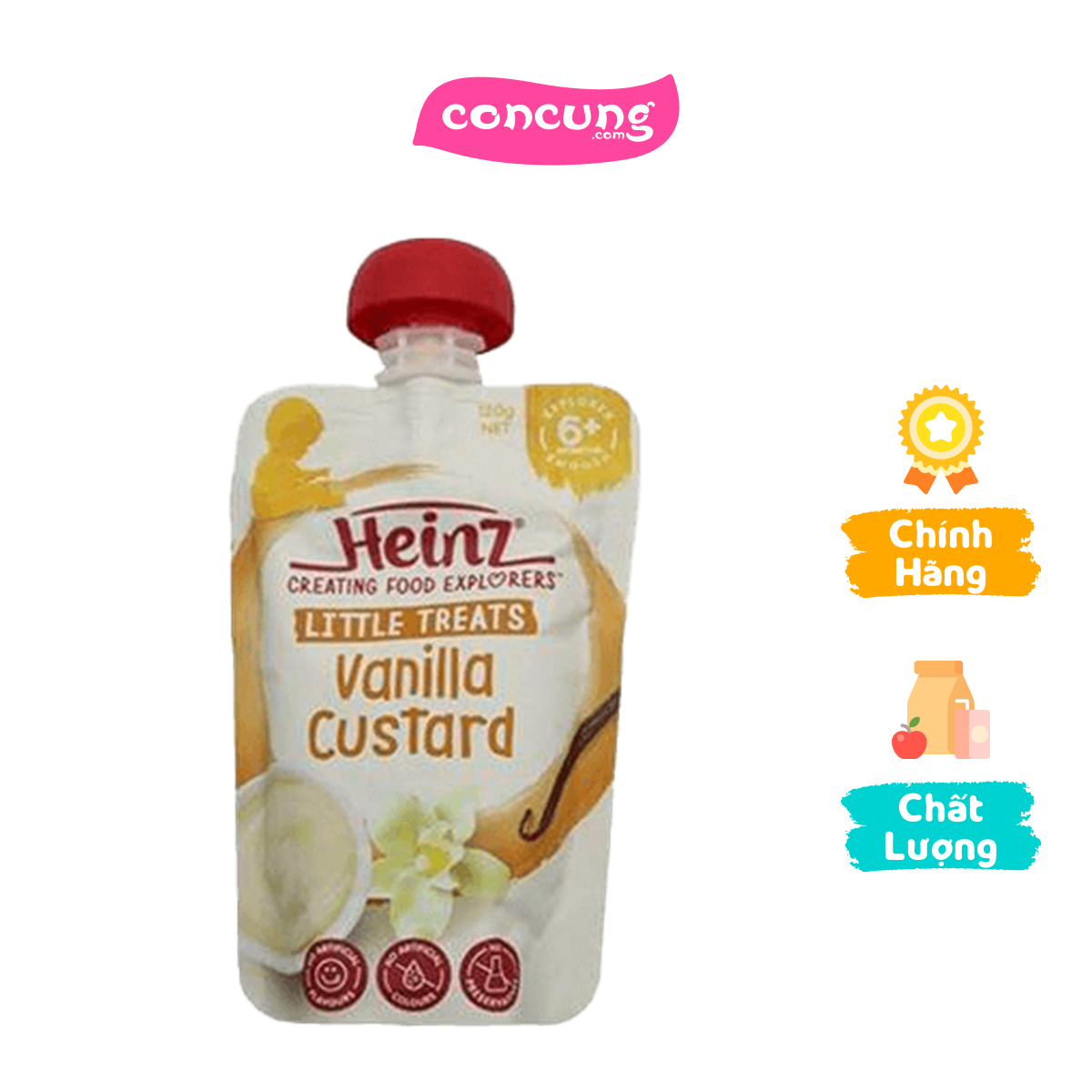 Custard Vani dành cho trẻ từ 6 tháng trở lên - Heinz Vanilla custard 120g