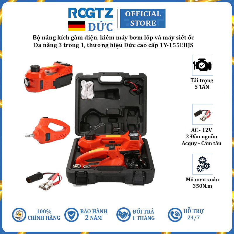 Set lifting chassis Power 5 tons, cum pump tire and strangle ốc automotive multi-function 3 in 1 rogtz ty-155ehjs-imported imported genuine