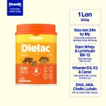 Sữa bột Vinamilk Dielac Gold 4 - Hộp thiếc 850g (cho trẻ từ 2- 6 tuổi) - Sữa công thức hỗ trợ phát triển trí não của bé, tăng cân, chiều cao
