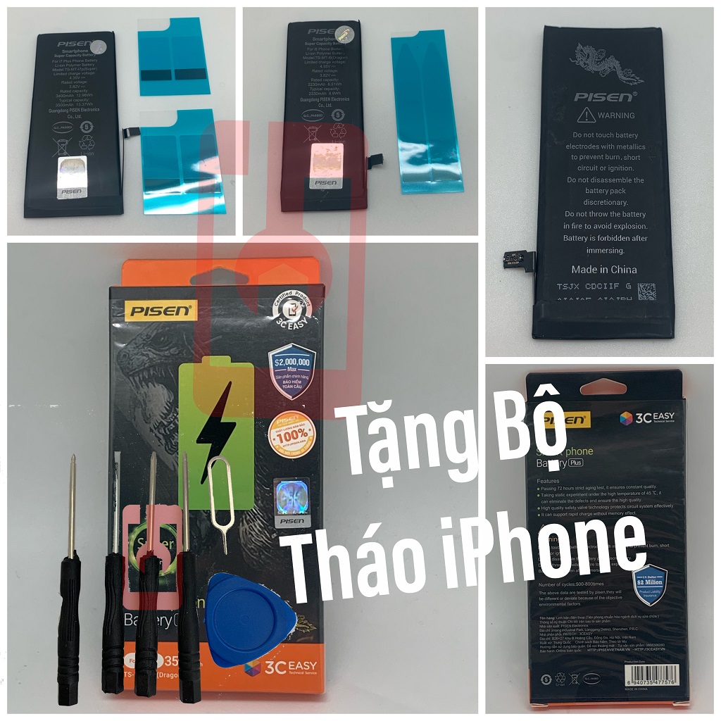 Pin Pisenn IP 7 PLUS DUNG LƯỢNG SIÊU CAO VIỆT NAM